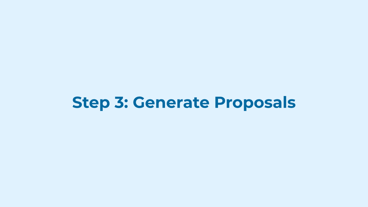 Generate Proposals screenshot